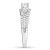 Thumbnail Image 2 of Three-Stone Diamond Ring 1-3/8 ct tw Round-cut 14K White Gold