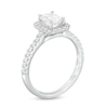 Thumbnail Image 1 of THE LEO Diamond Engagement Ring 1-1/4 ct tw Emerald & Round-cut 14K White Gold
