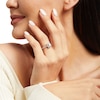 Thumbnail Image 4 of THE LEO Diamond Engagement Ring 1-1/4 ct tw Emerald & Round-cut 14K White Gold