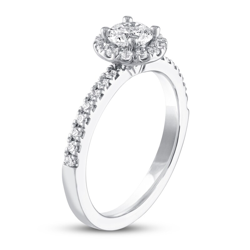 THE LEO Diamond Engagement Ring 3/4 ct tw Round-cut 14K White Gold