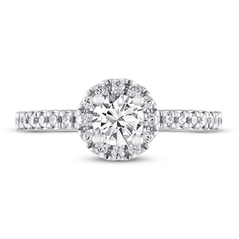 THE LEO Diamond Engagement Ring 3/4 ct tw Round-cut 14K White Gold