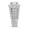 Diamond Engagement Ring 3-1/2 ct tw Princess, Round & Baguette-cut 14K White Gold