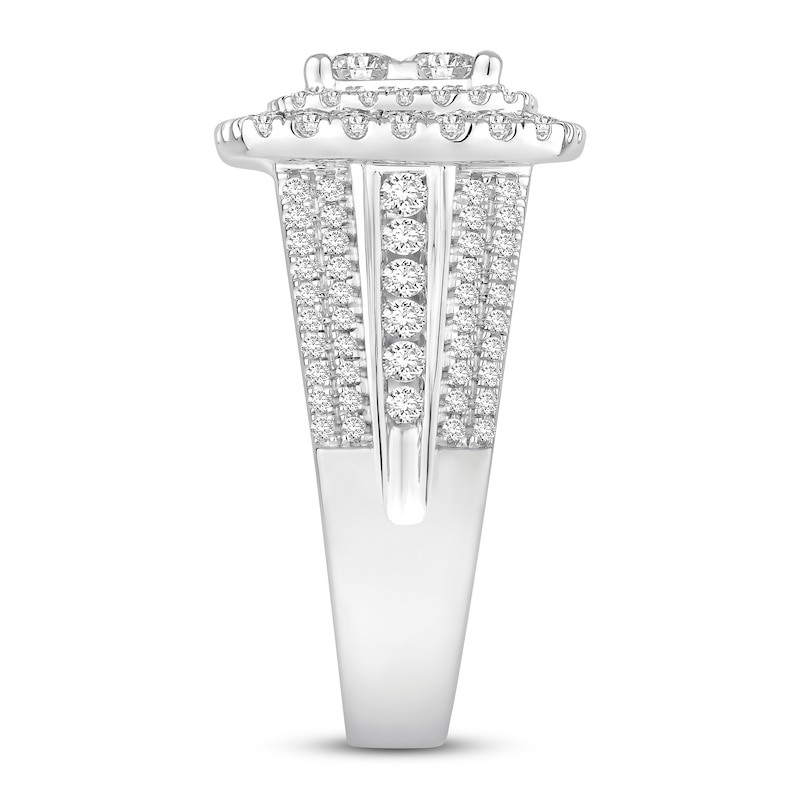 Diamond Engagement Ring 2 ct tw Princess & Round-cut 10K White Gold