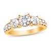 Thumbnail Image 1 of Now + Forever 3-Stone Diamond Ring 1/2 ct tw Round-cut 14K Yellow Gold