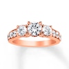 Thumbnail Image 1 of Now + Forever 3-Stone Diamond Ring 1/2 ct tw Round-cut 14K Rose Gold