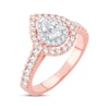 Thumbnail Image 2 of Diamond Engagement Ring 1 ct tw Pear & Round 14K Rose Gold