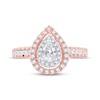 Thumbnail Image 3 of Diamond Engagement Ring 1 ct tw Pear & Round 14K Rose Gold