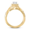 THE LEO Diamond Bridal Set 7/8 ct tw Princess & Round 14K Yellow Gold