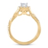 Thumbnail Image 5 of THE LEO Diamond Engagement Ring 3/4 ct tw Princess & Round-cut 14K Yellow Gold