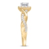 Thumbnail Image 2 of THE LEO Diamond Engagement Ring 3/4 ct tw Princess & Round-cut 14K Yellow Gold