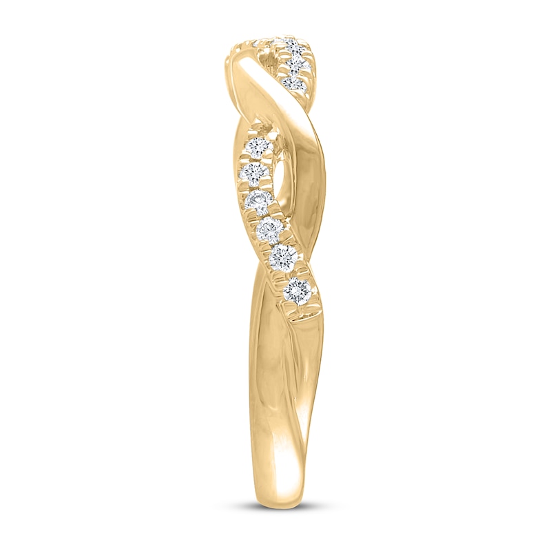 Main Image 10 of THE LEO Diamond Wedding Band 1/5 ct tw Round-cut 14K Yellow Gold