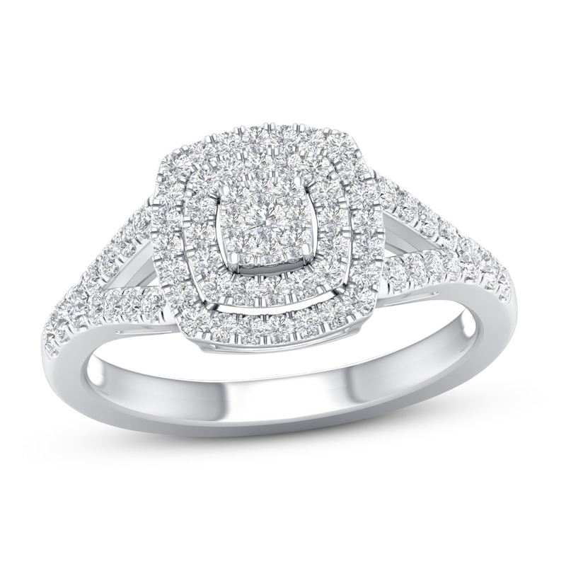 Main Image 1 of Now + Forever Diamond Engagement Ring 1/2 ct tw Round-cut 10K White Gold