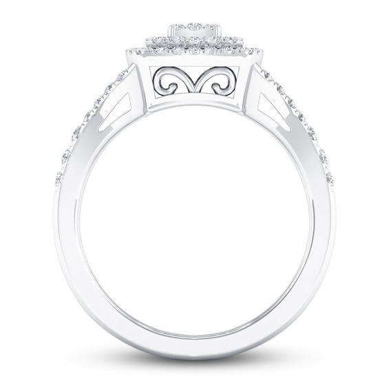 Thumbnail Image 3 of Now + Forever Diamond Engagement Ring 1/2 ct tw Round-cut 10K White Gold