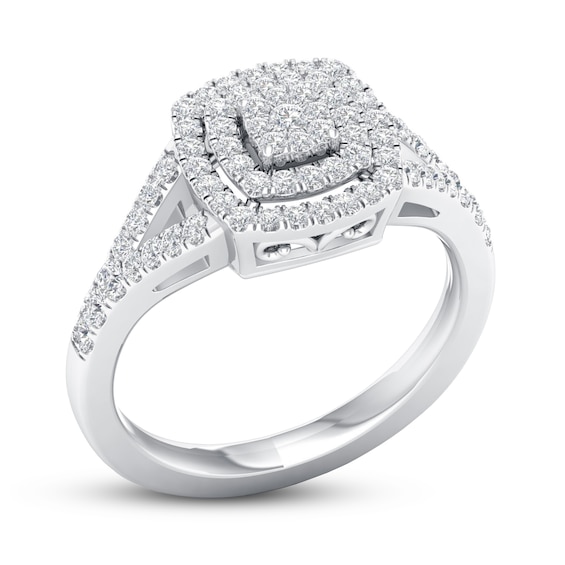 Thumbnail Image 4 of Now + Forever Diamond Engagement Ring 1/2 ct tw Round-cut 10K White Gold