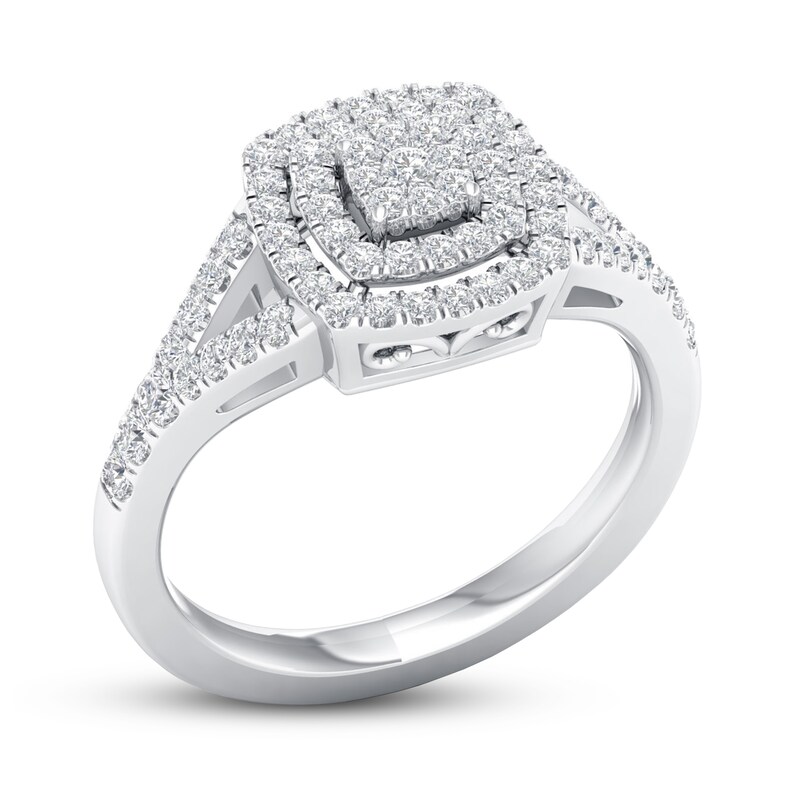 Main Image 4 of Now + Forever Diamond Engagement Ring 1/2 ct tw Round-cut 10K White Gold