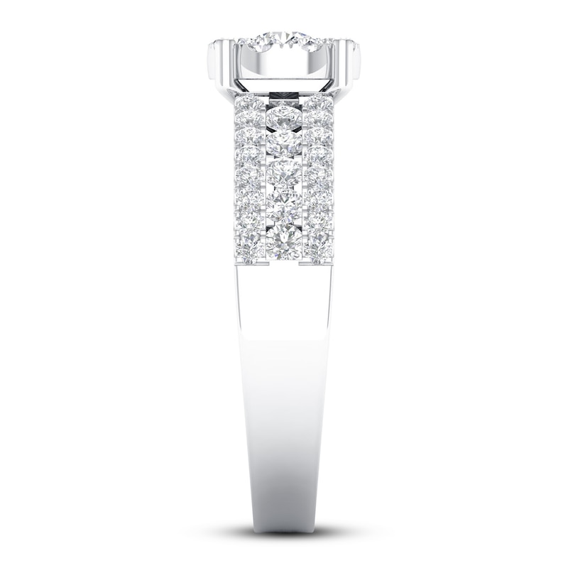 Diamond Engagement Ring 1 ct tw Round-cut 10K White Gold