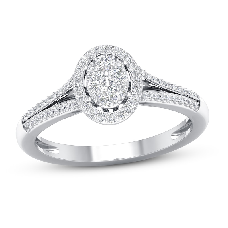 Main Image 1 of Now + Forever Diamond Engagement Ring 1/3 ct tw Round-cut 10K White Gold