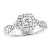 Thumbnail Image 0 of THE LEO Diamond Engagement Ring 1-1/8 ct tw Princess & Round-cut 14K White Gold