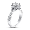 Thumbnail Image 1 of THE LEO Diamond Engagement Ring 1-1/8 ct tw Princess & Round-cut 14K White Gold