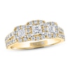 Thumbnail Image 1 of THE LEO Diamond Three-Stone Engagement Ring 7/8 ct tw Princess & Round-cut 14K Yellow Gold