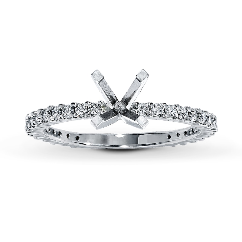 Main Image 1 of Diamond Ring Setting 3/8 ct tw Round-cut 14K White Gold