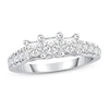 Thumbnail Image 0 of Three-Stone Diamond Engagement Ring 1-1/2 ct tw Princess/Round 10K White Gold