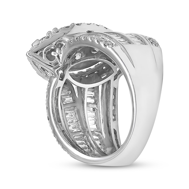 Main Image 2 of Now + Forever Diamond Engagement Ring 3 ct tw Round & Baguette 14K White Gold