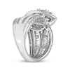 Thumbnail Image 3 of Now + Forever Diamond Engagement Ring 3 ct tw Round & Baguette 14K White Gold