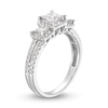 Thumbnail Image 2 of Memories Moments Magic Three-Stone Diamond Engagement Ring 1 ct tw Princess/Round 14K White Gold