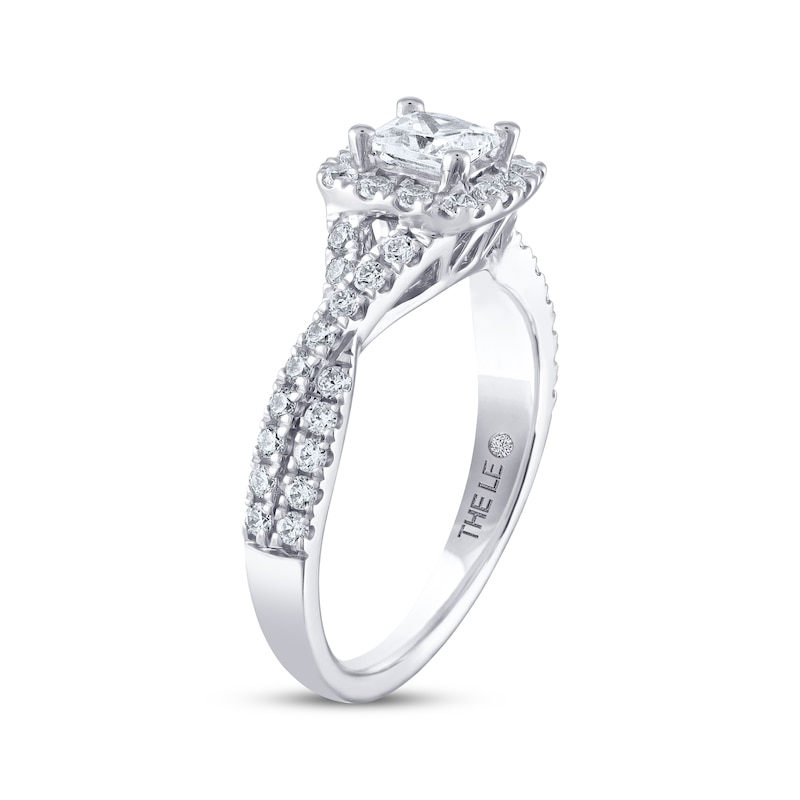 Main Image 2 of THE LEO Diamond Engagement Ring 7/8 ct tw Princess & Round-cut 14K White Gold