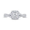Thumbnail Image 3 of THE LEO Diamond Engagement Ring 7/8 ct tw Princess & Round-cut 14K White Gold