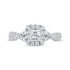 THE LEO Diamond Engagement Ring 7/8 ct tw Princess & Round-cut 14K White Gold