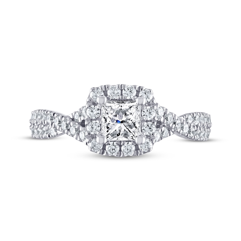 Main Image 3 of THE LEO Diamond Engagement Ring 7/8 ct tw Princess & Round-cut 14K White Gold