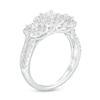 Thumbnail Image 1 of THE LEO Diamond Three-Stone Engagement Ring 1-1/3 ct tw Princess & Round-cut 14K White Gold