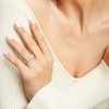 Thumbnail Image 4 of THE LEO Diamond Three-Stone Engagement Ring 1-1/3 ct tw Princess & Round-cut 14K White Gold