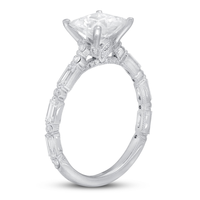 Neil Lane Premiere Diamond Engagement Ring 1-7/8 ct tw Princess, Baguette & Round 14K White Gold