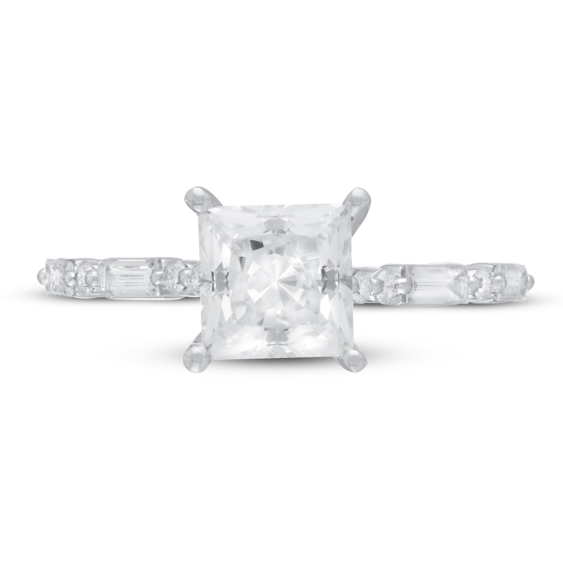 Neil Lane Premiere Diamond Engagement Ring 1-7/8 ct tw Princess, Baguette & Round 14K White Gold