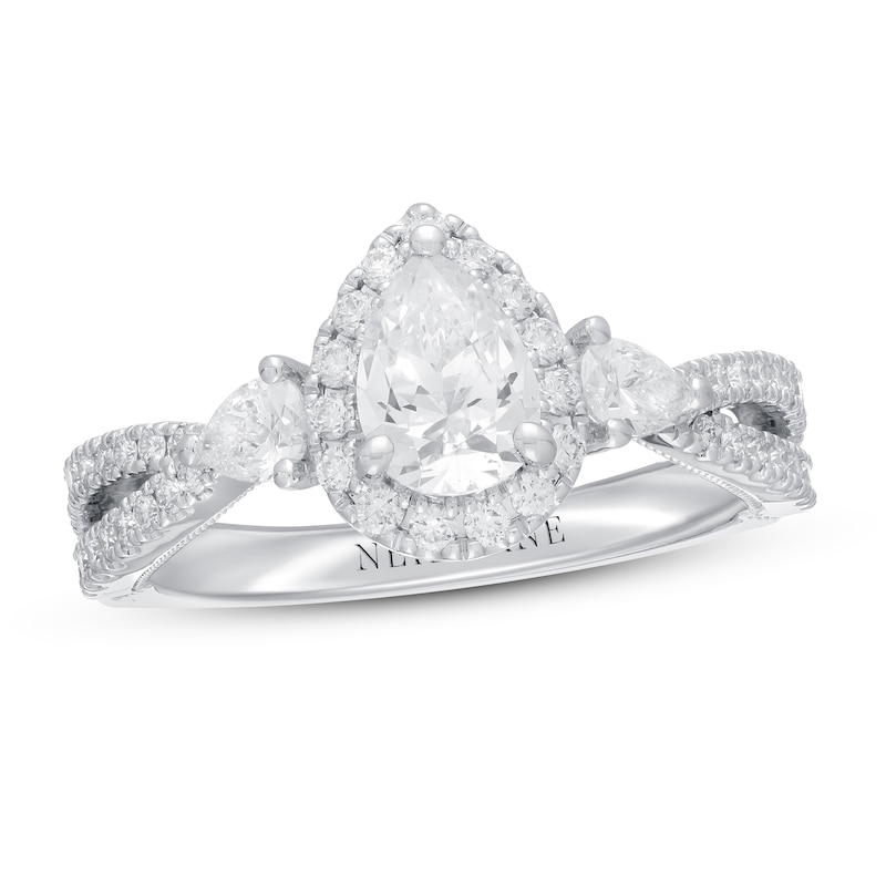 Main Image 1 of Neil Lane Premiere Diamond Engagement Ring 1-3/8 ct tw Princess/Round 14K White Gold