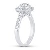 Thumbnail Image 2 of Diamond Engagement Ring 1 ct tw Princess & Round 14K White Gold
