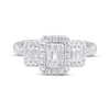 Diamond Engagement Ring 1 ct tw Baguette/Round 14K White Gold