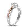 Adrianna Papell Diamond Engagement Ring 5/8 ct tw Marquise & Round 14K Two-Tone Gold