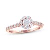 Adrianna Papell Diamond Engagement Ring 5/8 ct tw Round & Marquise 14K Rose Gold