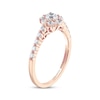 Adrianna Papell Diamond Engagement Ring 5/8 ct tw Round & Marquise 14K Rose Gold