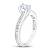 Diamond Engagement Ring 1 ct tw Oval & Princess 14K White Gold