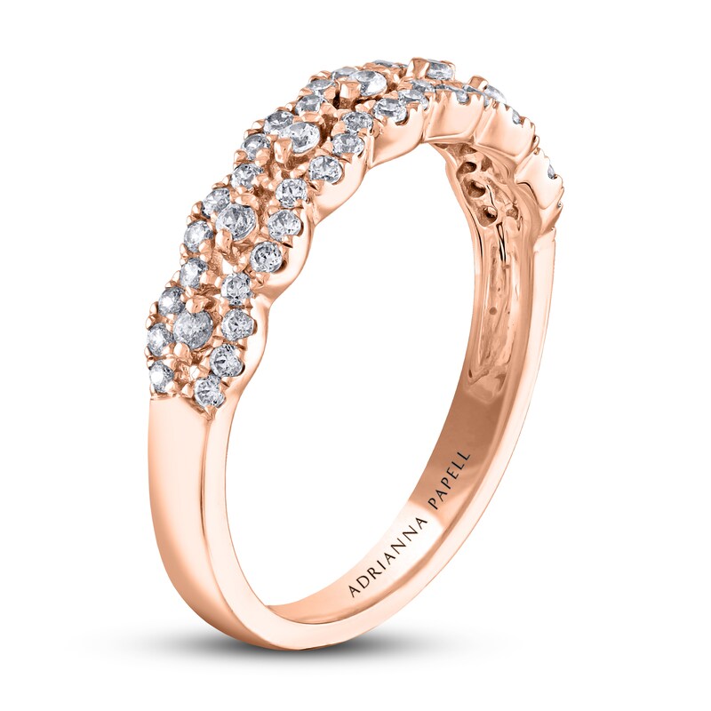 Adrianna Papell Diamond Anniversary Ring 1/3 ct tw Round-cut 14K Rose Gold