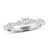 Adrianna Papell Diamond Engagement Ring 1/2 ct tw Princess & Round 14K White Gold