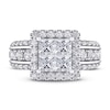 Thumbnail Image 3 of Multi-Diamond Engagement Ring 3 ct tw Princess & Round 14K White Gold