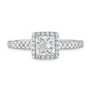 Certified Diamond Engagement Ring 1 ct tw Princess & Round 14K White Gold