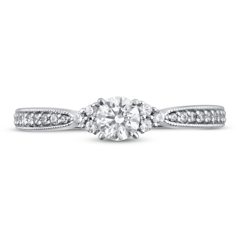 Diamond Engagement Ring 1/2 ct tw Round-cut 14K White Gold