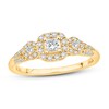 Diamond Engagement Ring 3/8 ct tw Princess & Round 10K Yellow Gold